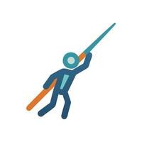 Javelin Throw Icon for Track and Field vector