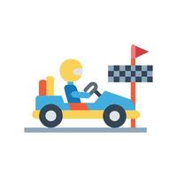 Dynamic Kart Racing Icon Design vector