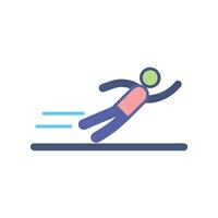 Dynamic Long Jump Illustration vector