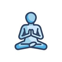 Dynamic Meditation Pose Illustration vector