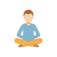 Meditation Pose Icon for Relaxation vector