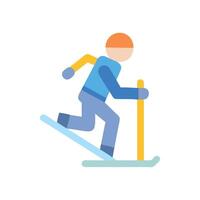 Dynamic Mogul Skiing Illustration vector
