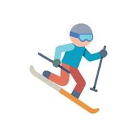 Stylish Mogul Skiing Icon Design vector
