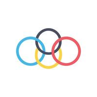 Olympic Rings Icon for Global Unity vector