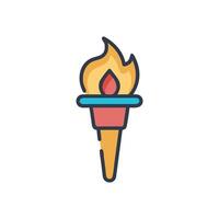 Symbolic Olympic Torch Icon for Events vector