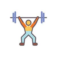 Icon Representation of Olympic Weightlifting vector