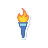 Icon Representation of Olympic Torch Flame vector