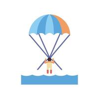 Icon Representation of Parasailing Adventure vector