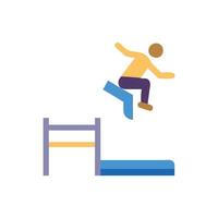 Parkour Jump Icon for Dynamic Movement vector
