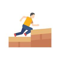Dynamic Wall Run Icon for Parkour vector