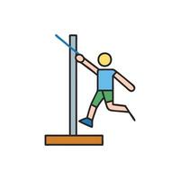 Pole Vault Icon for Athletes and Competitions vector