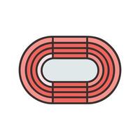 Running Track Icon for Competitive Running vector