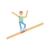 Icon Representation of Slacklining vector
