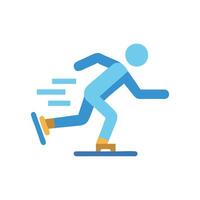 Icon Representation of Speed Skating vector