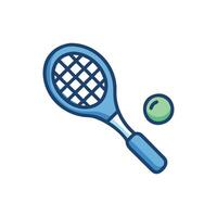 Squash Racket and Ball Icon for Competitive Play vector