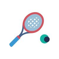 Icon Representation of Squash Racket and Ball vector