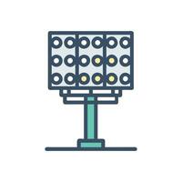 Stadium Lights Icon for Night Events vector