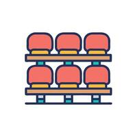 Stadium Seats Icon for Game Days vector