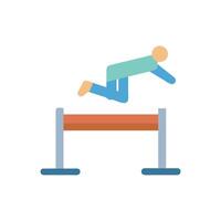 Steeplechase Icon for Competitive Running vector