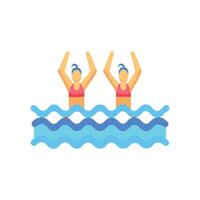 Synchronised Swimming Icon for Team Performance vector