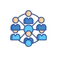 Team Huddle Icon for Unity and Strategy vector