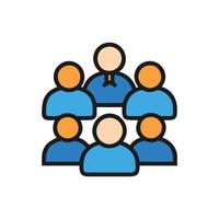 Icon Representation of Team Huddle vector