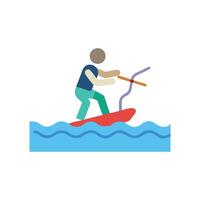 Icon Representation of Wakeboarding vector