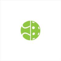Illustration of two sports clubs, padel ball and pickleball. vector