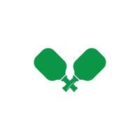 Pickleball Racket in green vector