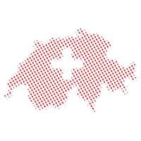 Switzerland map with padel image vector