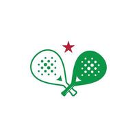 Minimalist Padel Racket with classic vector