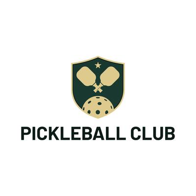 PICKLEBALL CLUB LOGO DESIGN WITH SHIELD SHAPE