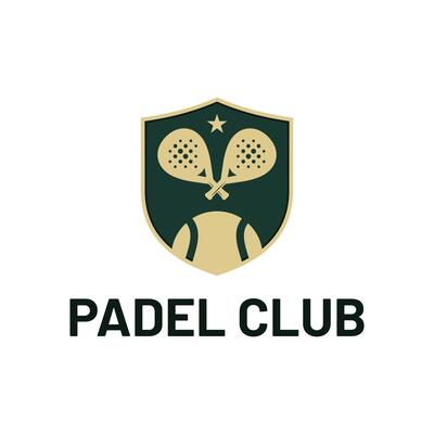 PADEL CLUB LOGO DESIGN WITH SHIELD SHAPE