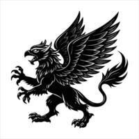 Griffin a mythical creature with the head vector