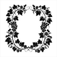 Grape Leaf Border vector