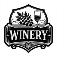 Bunch of grapes with vines vector