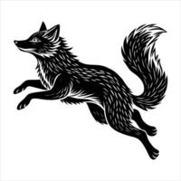 Fox Sniffing the Ground vector
