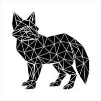 Geometric fox design simple and striking. vector