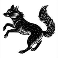 Fox Running Trail vector
