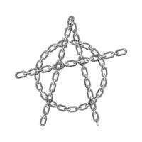 The chain in the shape of the Anarchy logo is designed very well vector