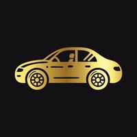 Luxurious Gold Car Logo Design vector
