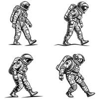 Striding Through the Universe The Spacewalkers Path vector