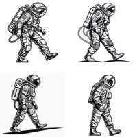 Cosmic Stride The Journey of the Spacewalker vector
