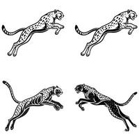 The Chase Dynamic Cheetah Silhouettes of Power vector