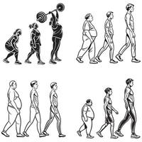 Fitness Awakening Silhouettes of a Transformational Journey vector