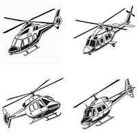 The Art of Helicopter Silhouettes Motion and Form vector