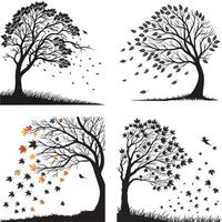 Rustling Whispering Leaves in Wind vector