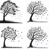 Whispering Leaves Swaying in the Wind vector