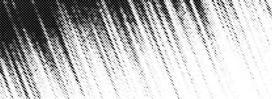 Grunge halftone scratch line background. Fading grit noise texture. Dotted pop art sand wallpaper. Retro diagonal pixelated stripe backdrop. Anime or manga style comic overlay. Halfton template vector