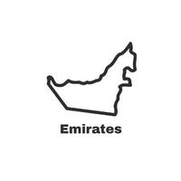 A map of the country of Emirates vector